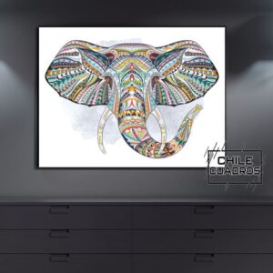 cuadro elefante mandala